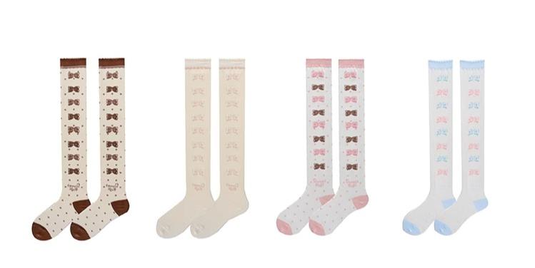 Roji Roji~Winter Lolita Thigh High Socks Slim Leg Socks   