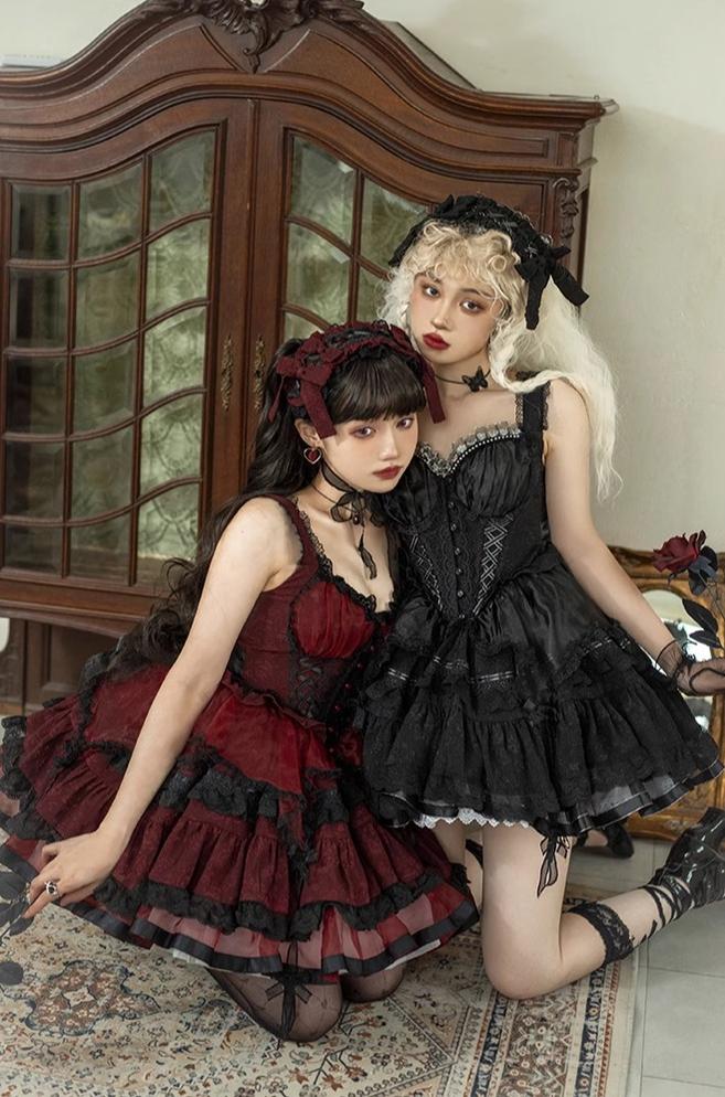 Honey Machine~Waltz~Sweet Lolita JSK Full Set Gothic Ballet Dress   