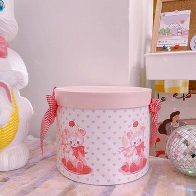 42Lolita Clearance Items Collection #56-Pink hearts Lolita storage box, free size  
