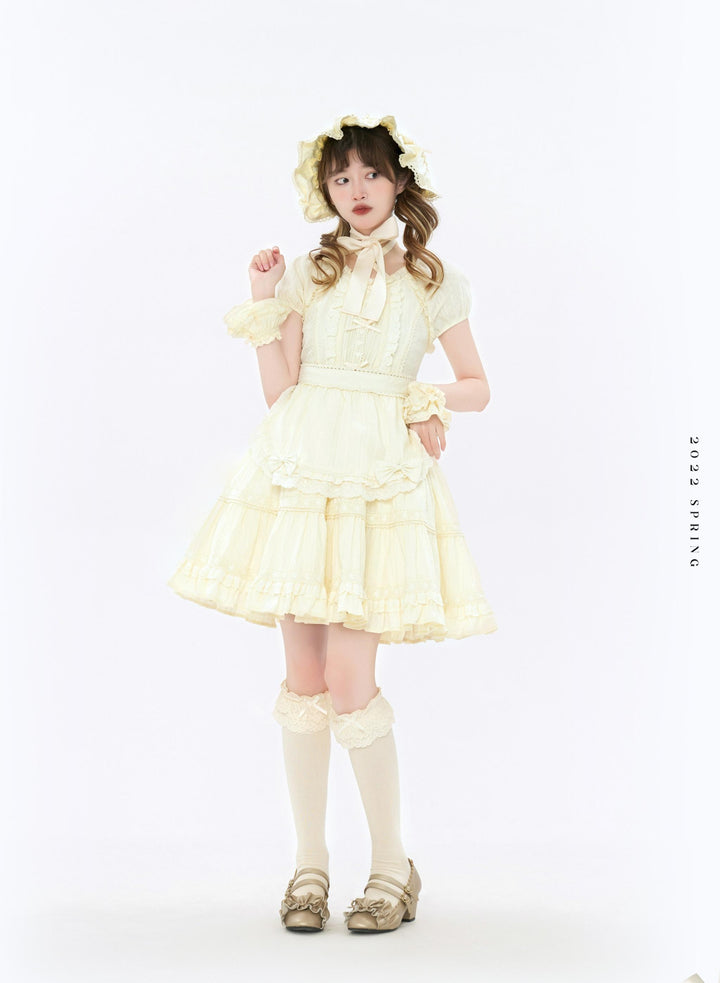 Bacio Bouquet~Doll Story~Sweet Lolita OP Dress with Mini Sleeves