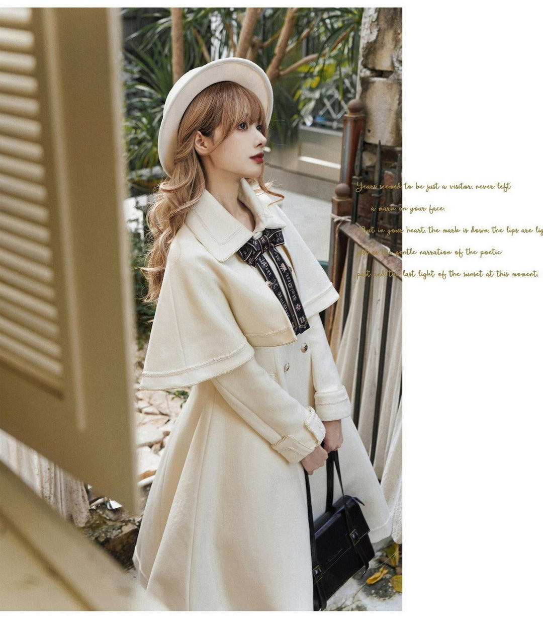 Unideer~Galaxy Traveler~Classic School Lolita Overcoat with Detachable Cape and Bow 39940:643436