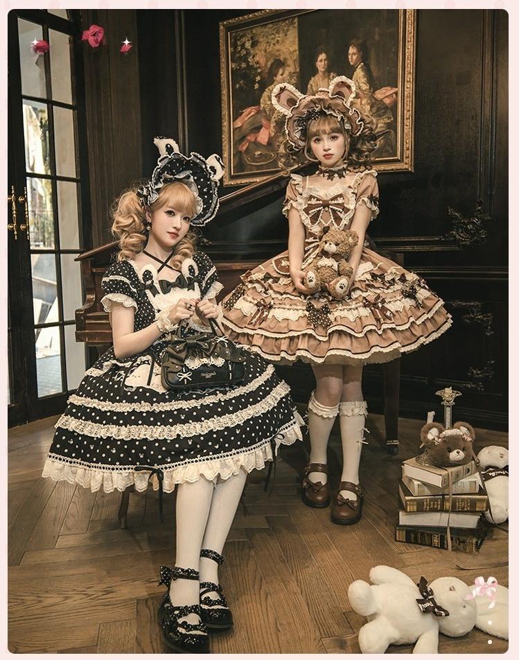 Mademoiselle Pearl~Bow Rabbit~IP Collab Sweet Lolita OP in Multiple Styles