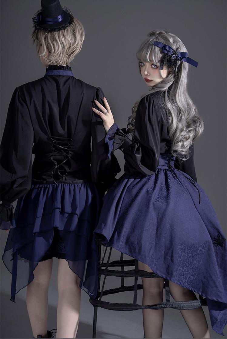 (BFM)CastleToo~Evil Twins~Ouji Lolita Dress Lolita Vest Shirt Shorts Skirt Set