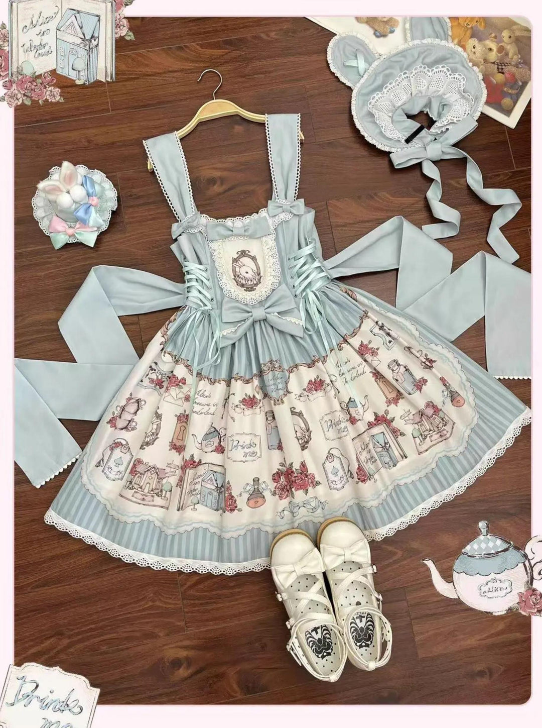MeowMeow - Rabbit Collection Box - Bunny Print Kawaii Lolita JSK Dress