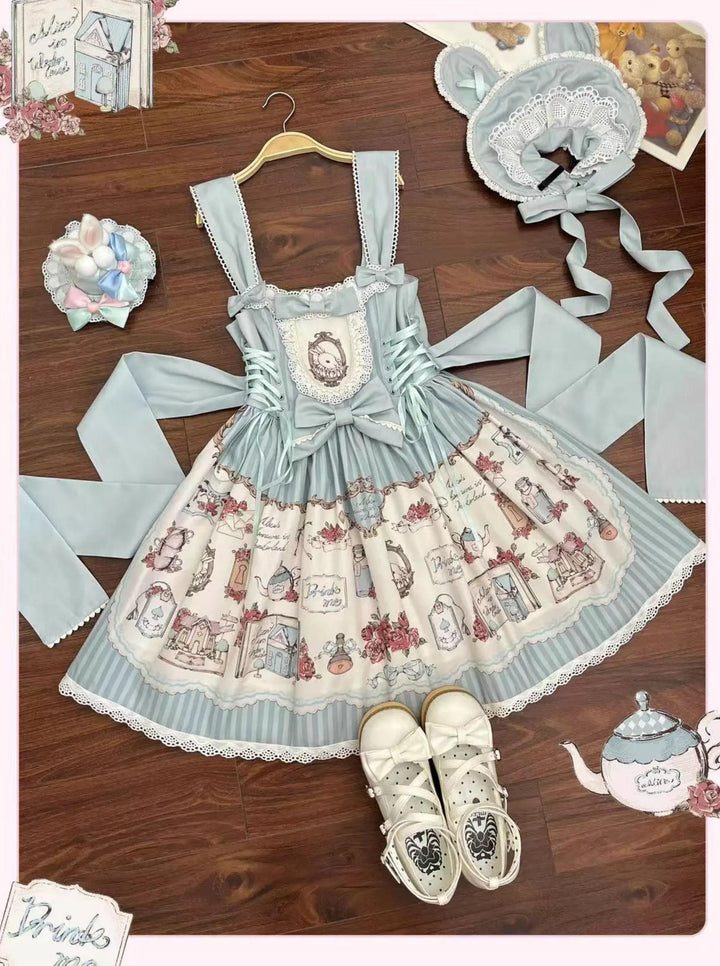 MeowMeow - Rabbit Collection Box - Bunny Print Kawaii Lolita JSK Dress