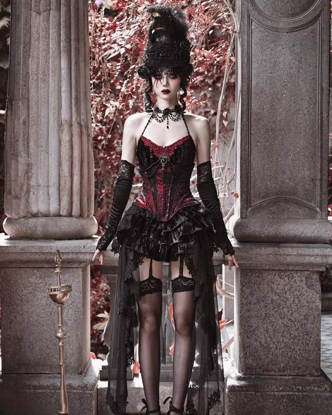 Blood Supply~Duchess~Gothic Dress Velvet Corset and Skirt Set   