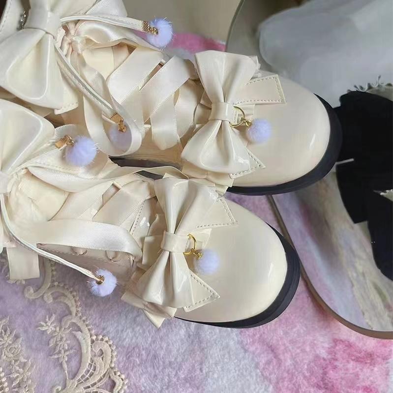 Fairy Godmother~Enthusiastic Ideation~Elegant Lolita Shoes Fleeced Short Martin Boots 32686:409752