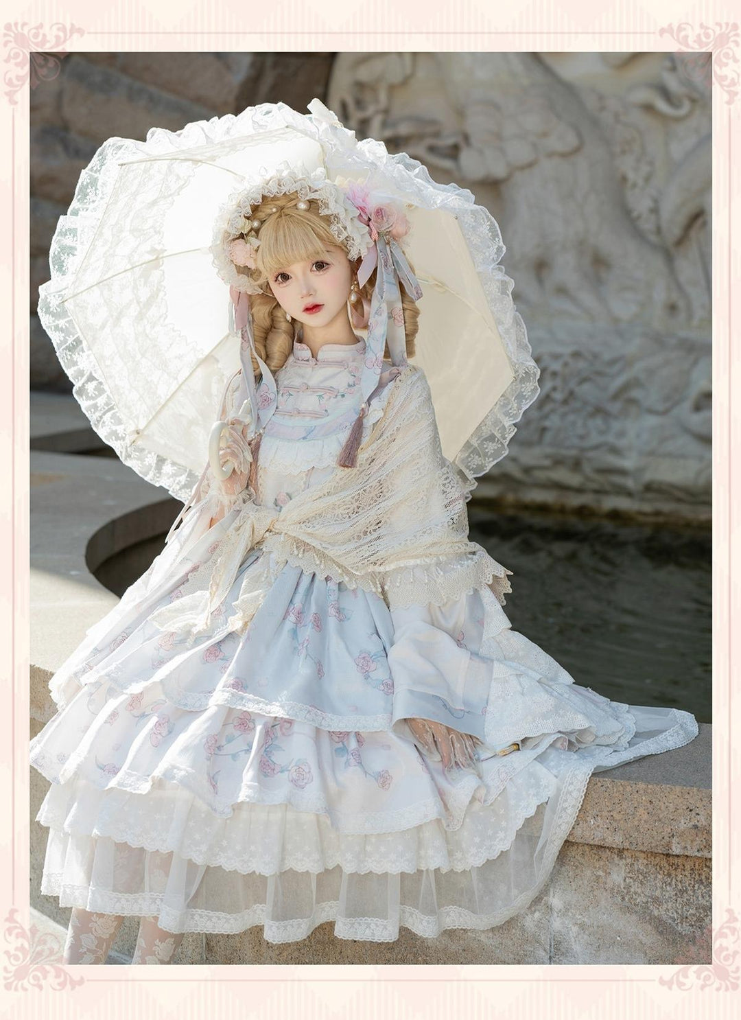 Bramble Rose~Exquisite Luo Shen~Qi Lolita OP Dress Chinese Style Lolita JSK 41402:694144