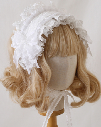 Xiaogui~Mood Limited~Elegant Lolita Bow Lace KC white (white lace)  