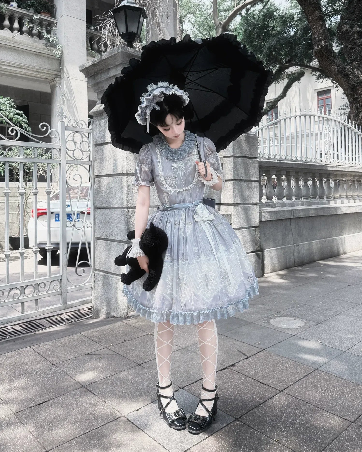 Moonlit Sea Realm - Cotton Lined Classic Lolita OP and JSK Dress, Jellyfish Print 45508:850359