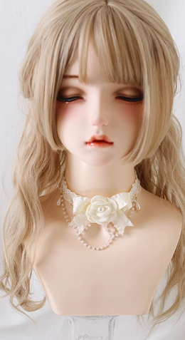 Xiaogui~Elegant Lolita Lace Camellia Necklace   