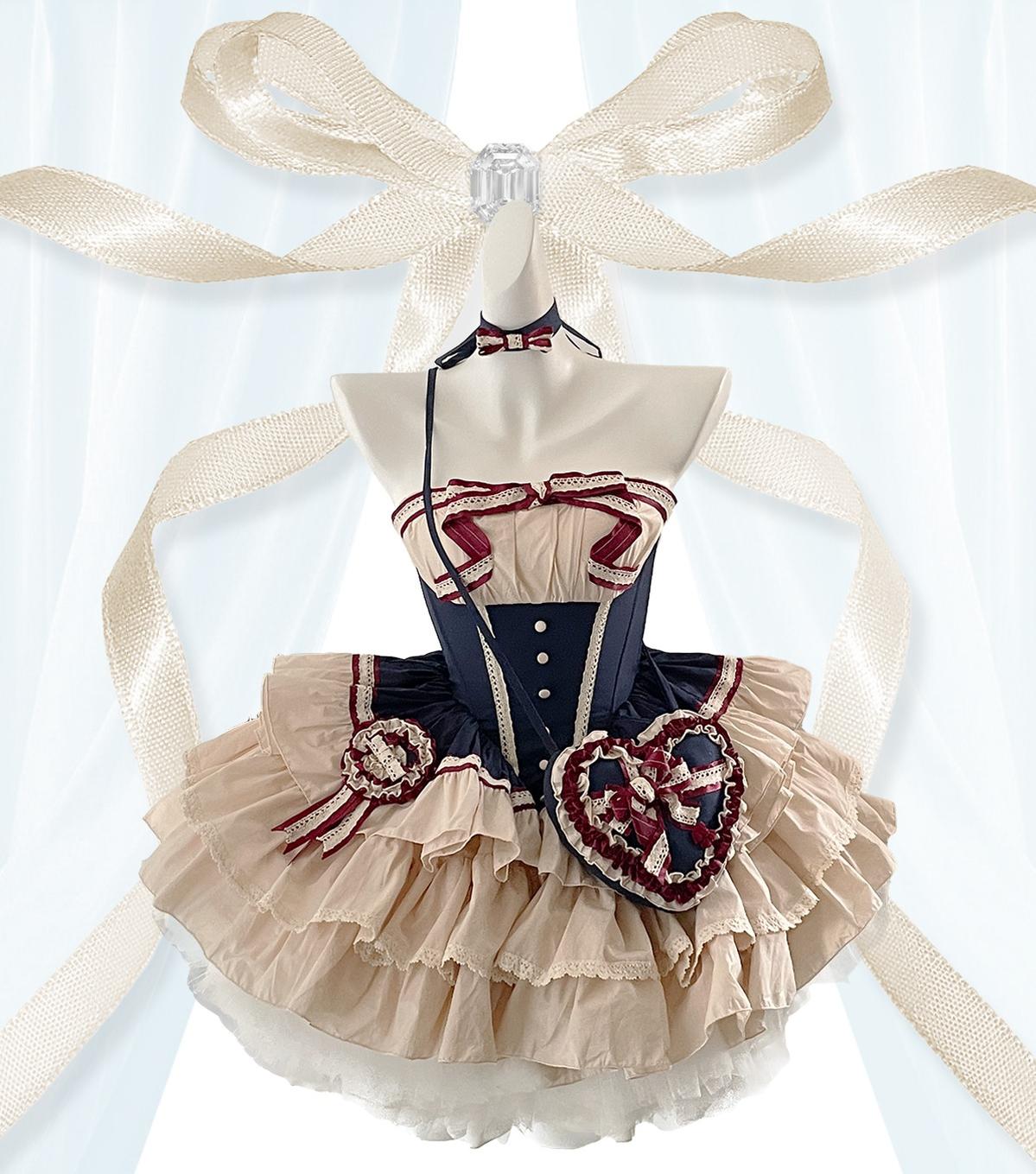 Lolita Strapless Dress Fishbone Dress – 42Lolita