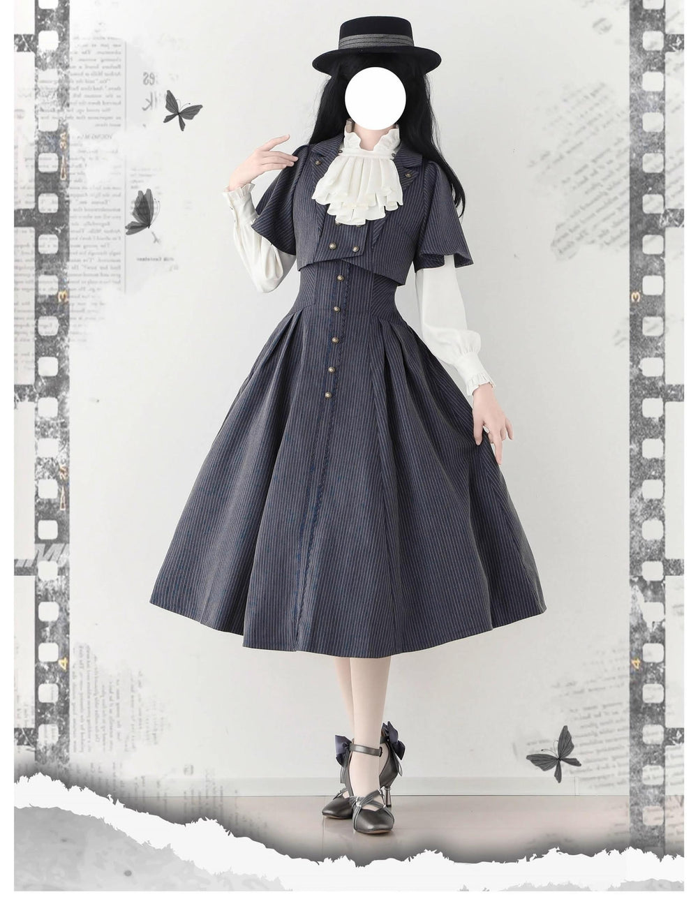 Forest Wardrobe~Forest Stationery~Vintage Lolita SK Suit with Shirt and Coat 42087:729427