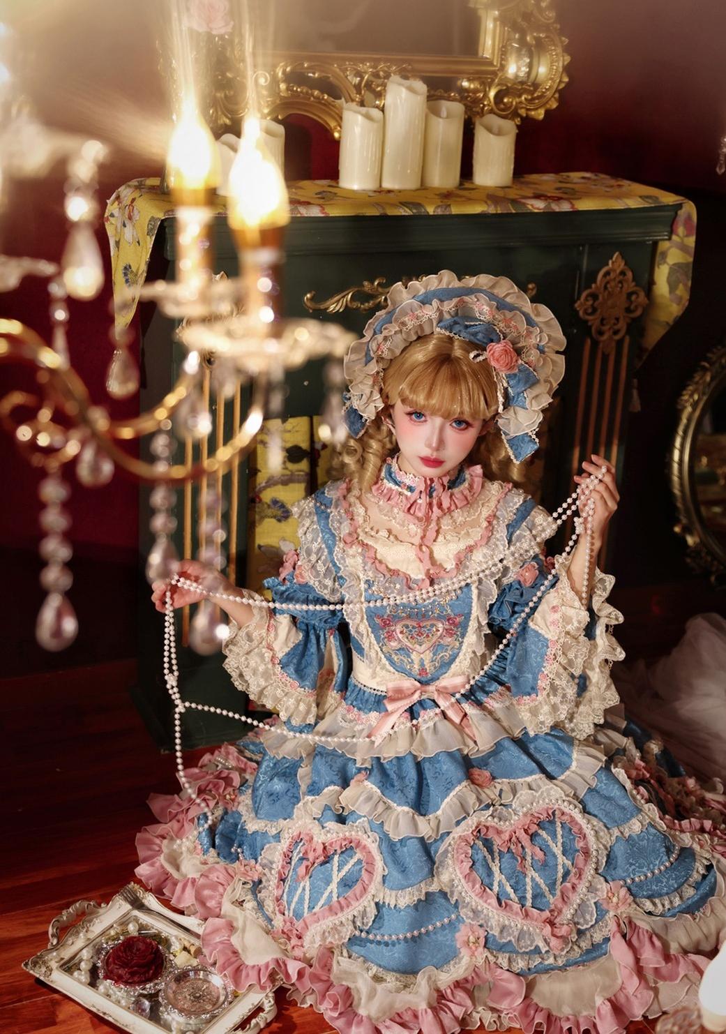 Bramble Rose - Antique Cake - Vintage Lolita OP Princess Dress Gorgeous Lolita Outfit 41536:701642