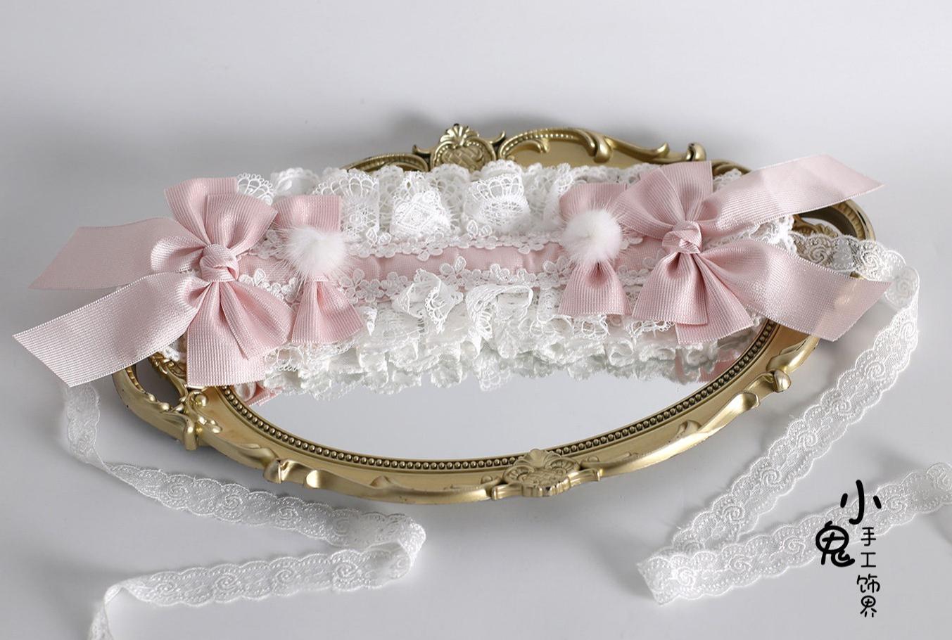 Sweet Lolita Headdress, Lace Accessories Hairband (with fixed clip)
