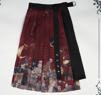 NyaNya~Fashionable Lolita Skirt Suits Multicolors free size burgundy skirt 