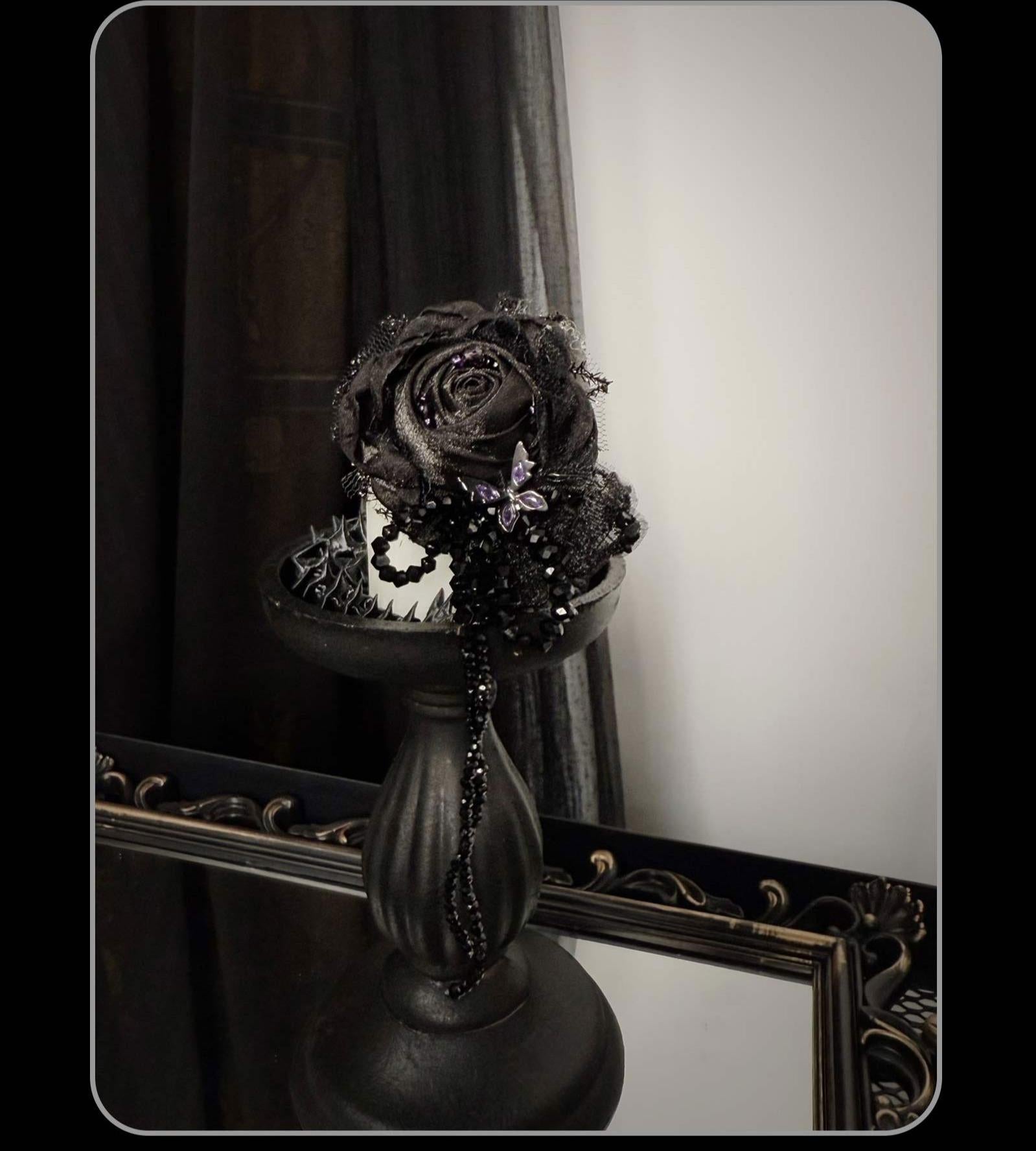 Susin Lolita - Bone-Eroded Butterfly - Gothic Lolita Headdress & Accessories (Brooch) 44052:793603