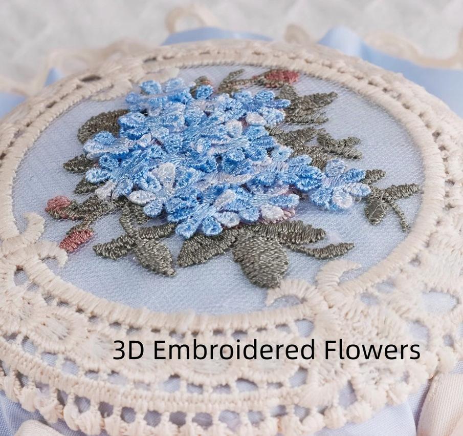 Sugar Time - Sweet Lolita Top Hat, Floral Embroidery