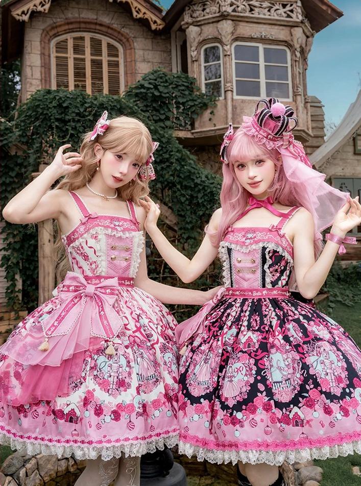 Nutcracker - IP Collaboration Sweet Lolita JSK & OP, Princess & Rose Print 45890:866821