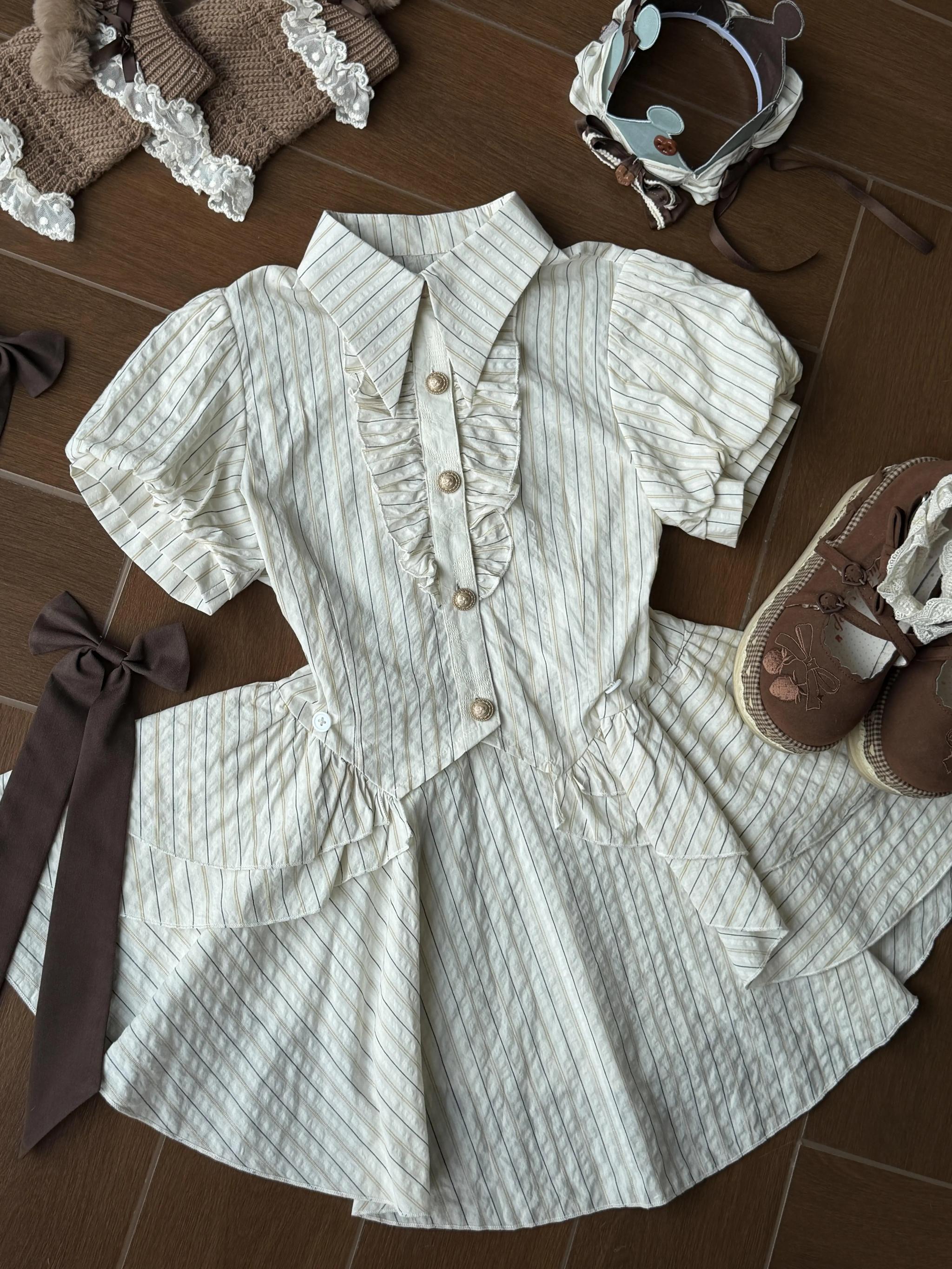 Dream Volley - Mint Chocolate Ouji Lolita Shorts or Skirt Set 45783:862337