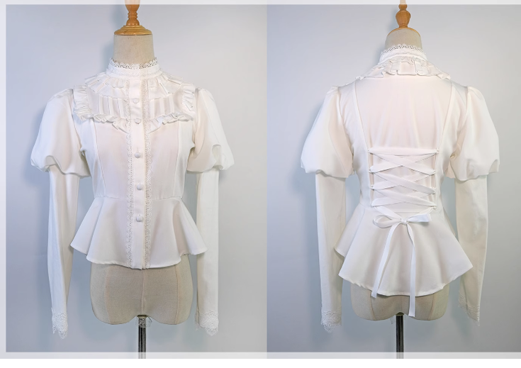 Little Dipper~Temple of God~Elegant Lolita Stand Collar Blouse   