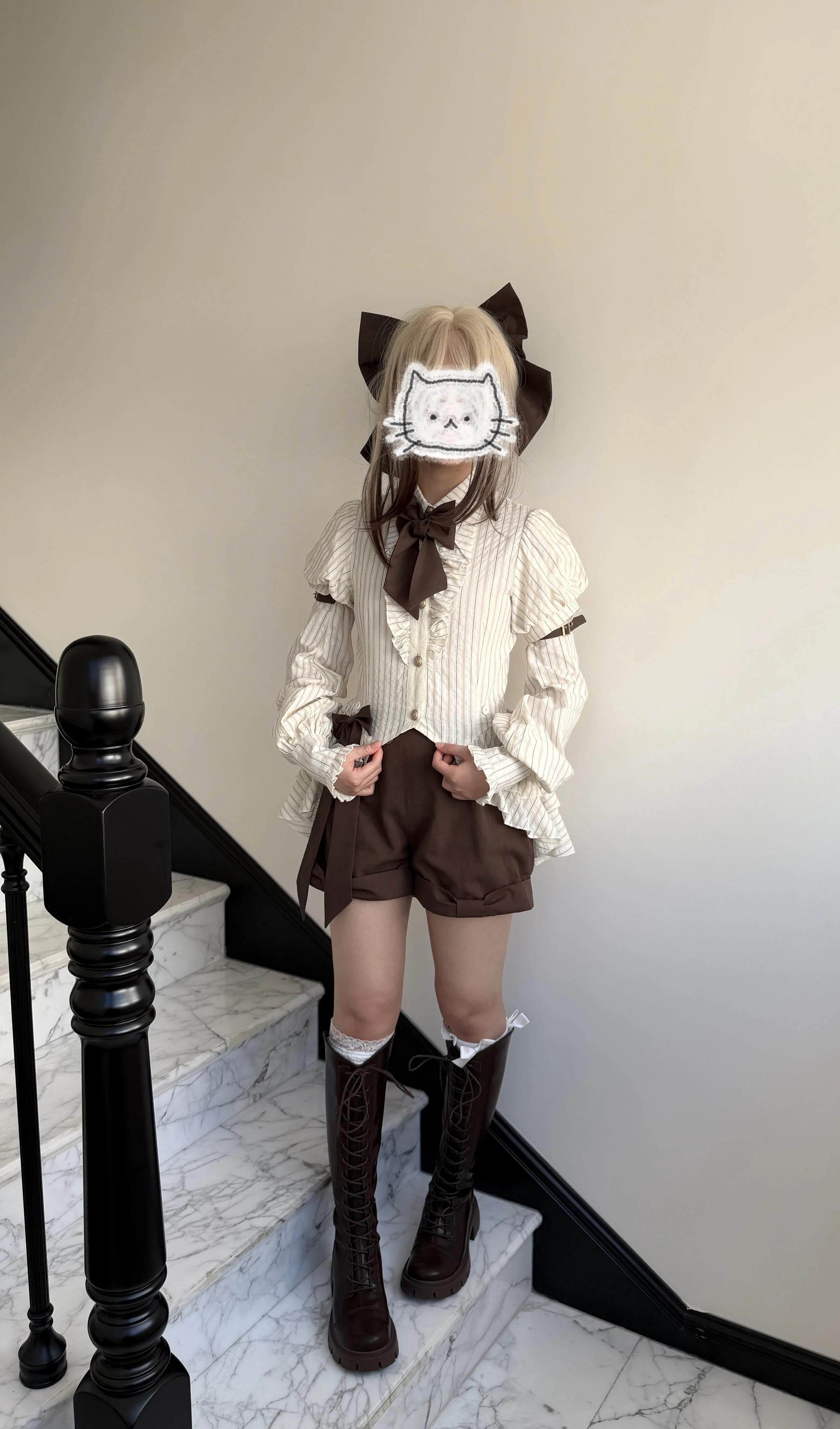 Dream Volley - Mint Chocolate Ouji Lolita Shorts or Skirt Set 45783:862336