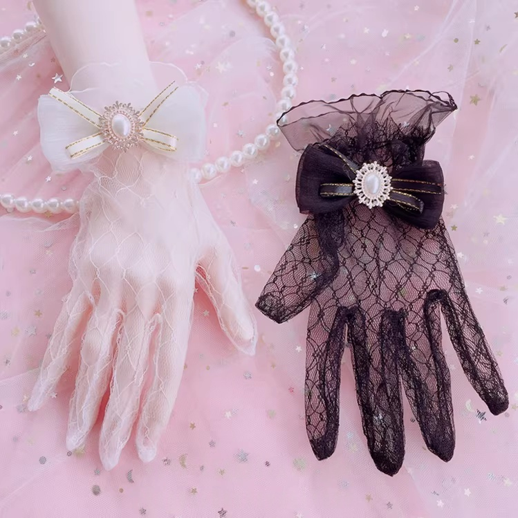 Handmade Lolita Wedding Lace Gloves