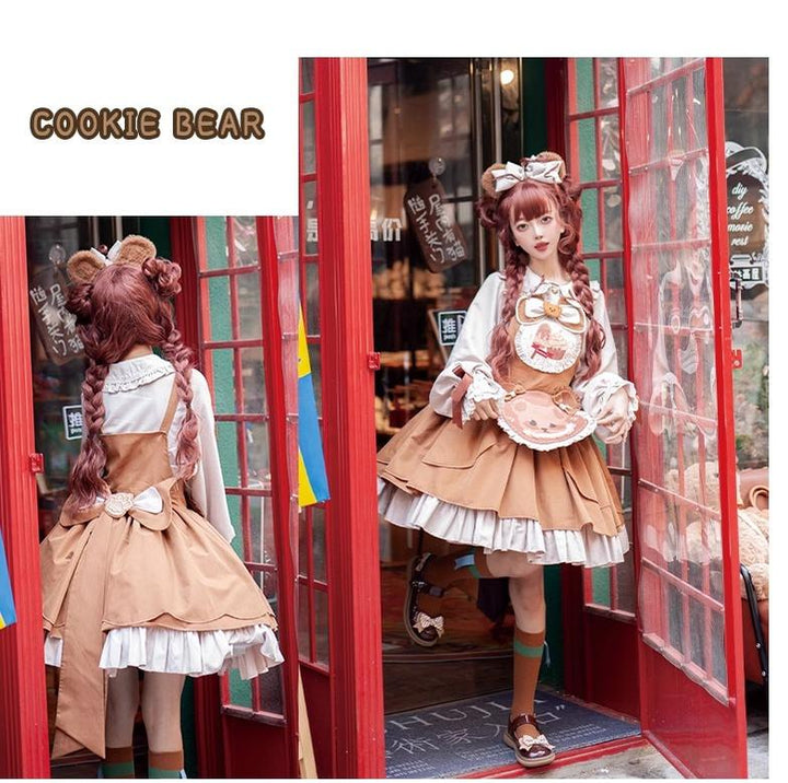 OCELOT~Sweet Lolita JSK Cute Bear Lolita Dress Set