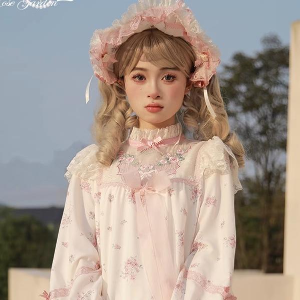 Flower and Pearl Box~Rose Garden~Elegant Lolita Pink Headdress   