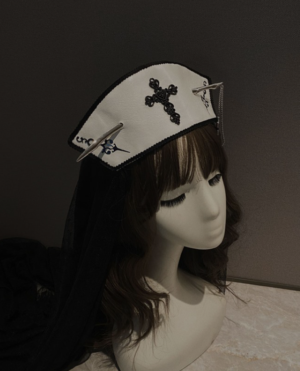 Susin Lolita - The Cross Salute - Gothic Lolita Cross Accessories cross head crown