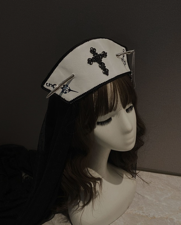 Susin Lolita~The Cross Salute~Gothic Lolita Cross Accessories cross head crown  