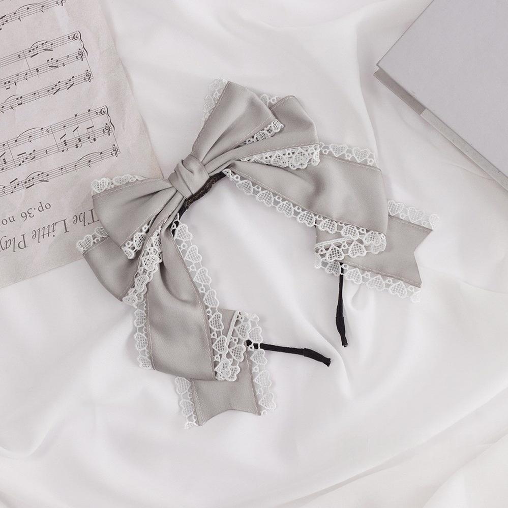 Sugar Time - Sweet Lolita Headdress, KC & Clip Options (Gray / KC) 43497:778672