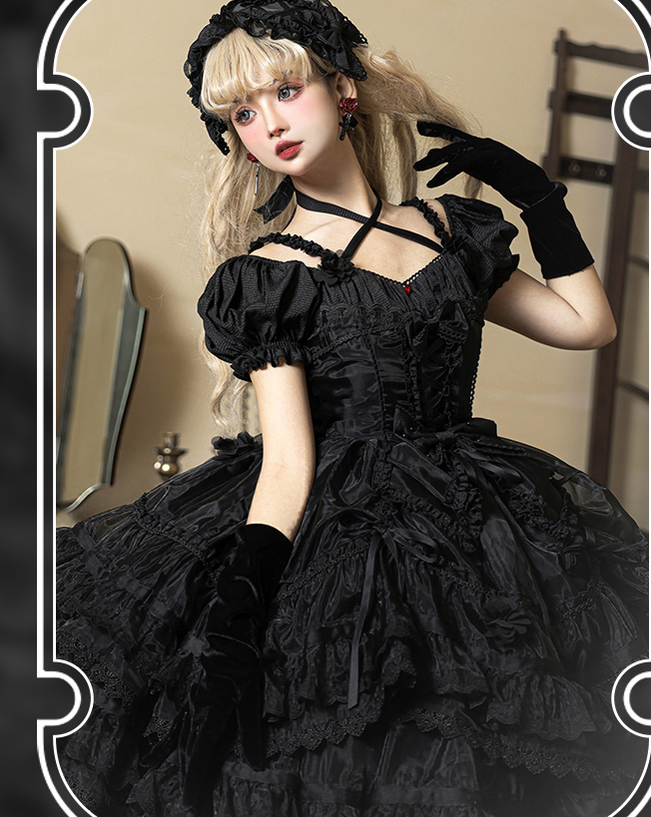 Puppets and Doll~Sweet Lolita OP Dress Multicolor (L M / beige) 11564:186916