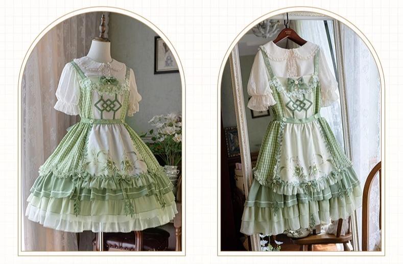 YingLuoFu~Lucky Day~Country Lolita JSK Dress Cute Lolita Dress   