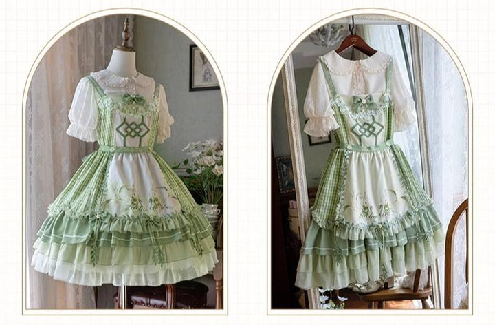 YingLuoFu~Lucky Day~Country Lolita JSK Dress Cute Lolita Dress