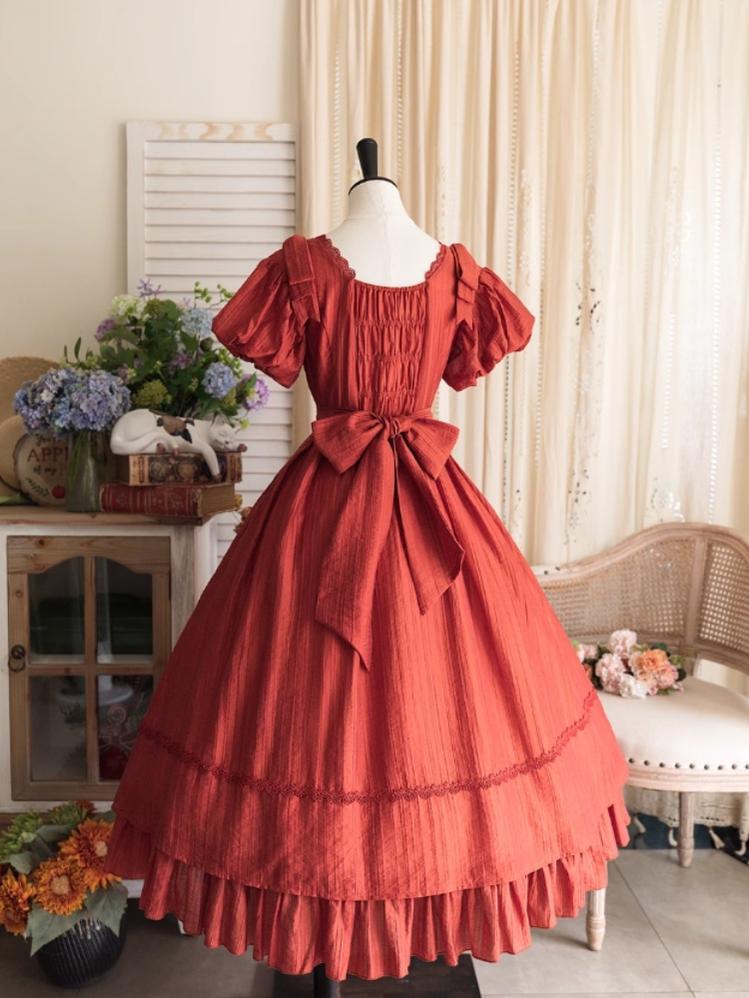 Forest Wardrobe~Forest Gallery~Country Lolita OP Dress Elegant Tencel Dress   