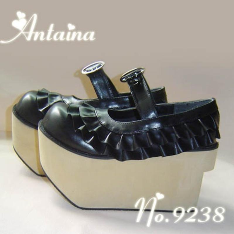 Sweet Lolita Platform Shoes Lotus Leaf Edge Multicolor