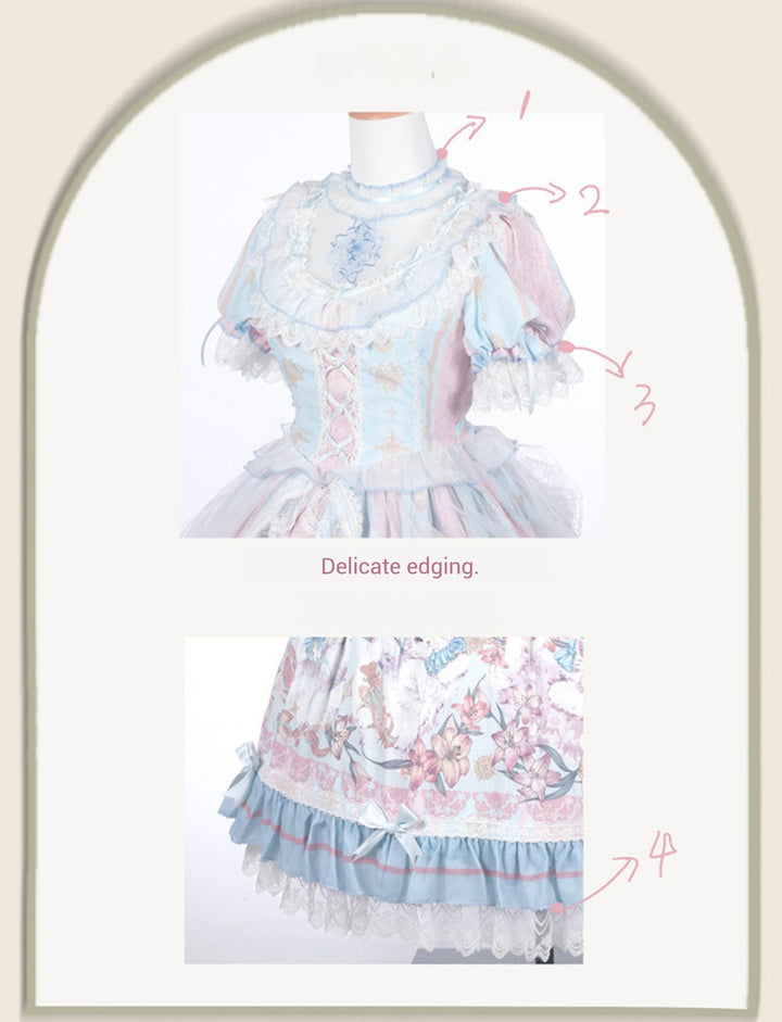 Bolero~Liliana Cat~Sweet Lolita Gorgeous OP Dress with Soft Lace & Organza