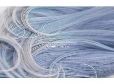 Alicegarden~Harajuku Style Gradient Blue Long Curly Wig gradient blue  