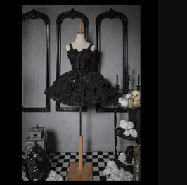 OCELOT~Contract Cross~Gothic Lolita Elegant JSK Multicolors S black 