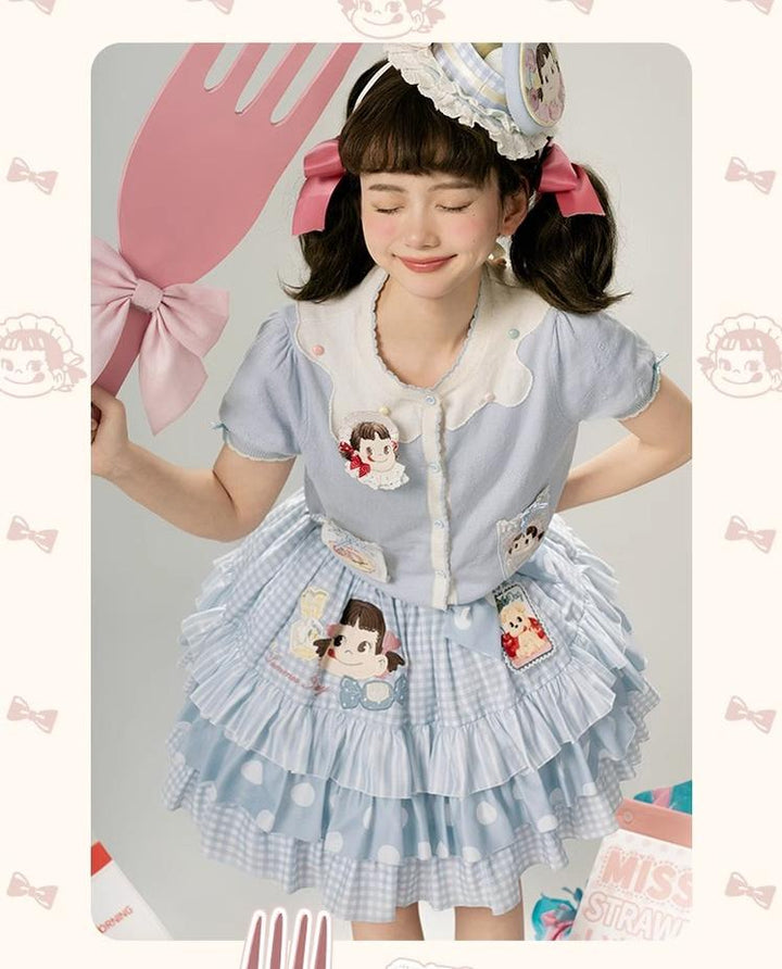 Summer Fairy~IP Collab Kawaii Lolita Dresses OP Home Wear Salopette Cardigan SK   