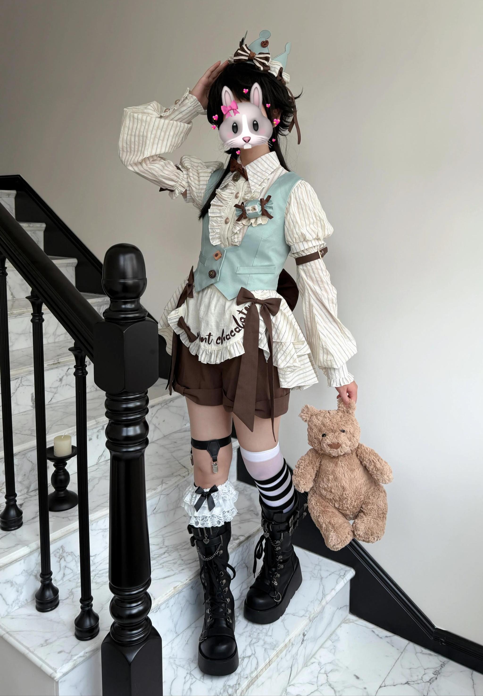 Dream Volley - Mint Chocolate Ouji Lolita Shorts or Skirt Set 45783:862377