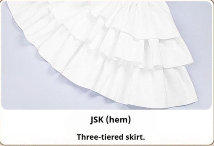 With PUJI - White Choco - Winter Kawaii Lolita JSK Dress Set, Fluffy Accents 44246:801127