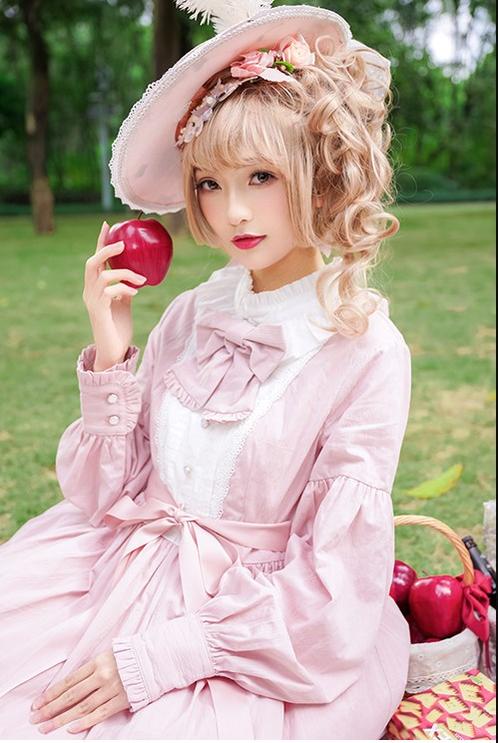 Chess Story~Country Lolita Elegant Headband Accessory Dusty pink  