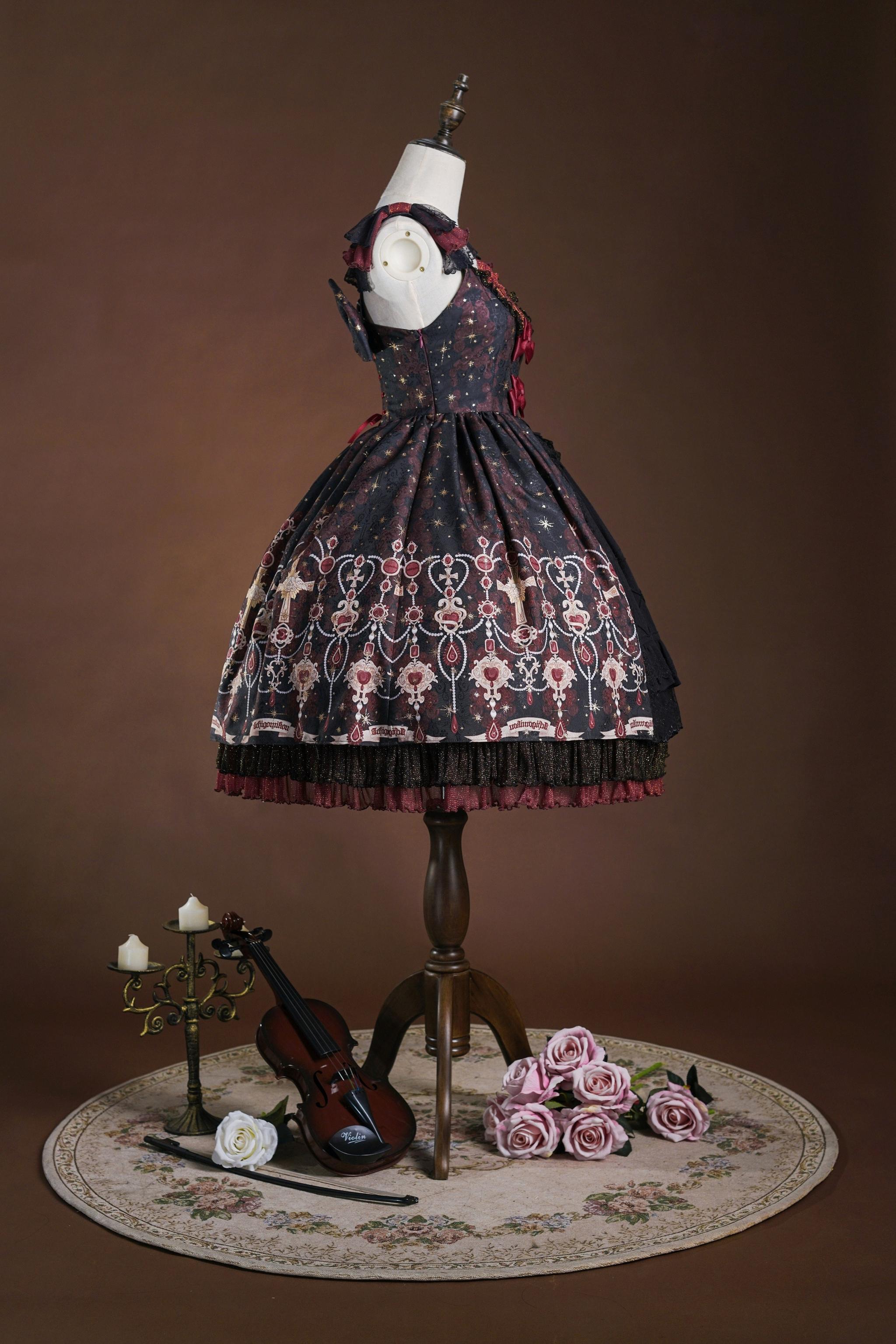 Strawberry Witch~Classic Lolita JSK Suit Gold Foil Stamping Lolita Dress 41218:688174