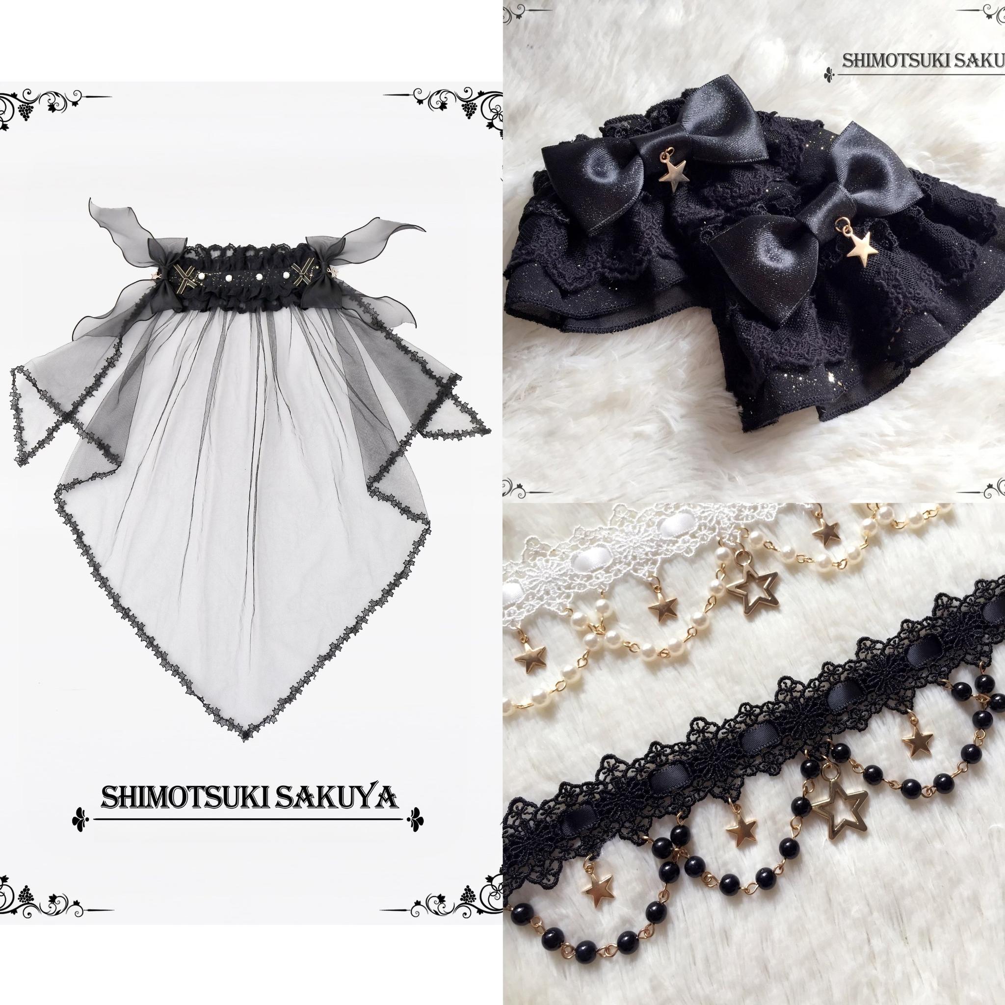 Elegant Lolita Black JSK Dress, Constellation Foil Printing