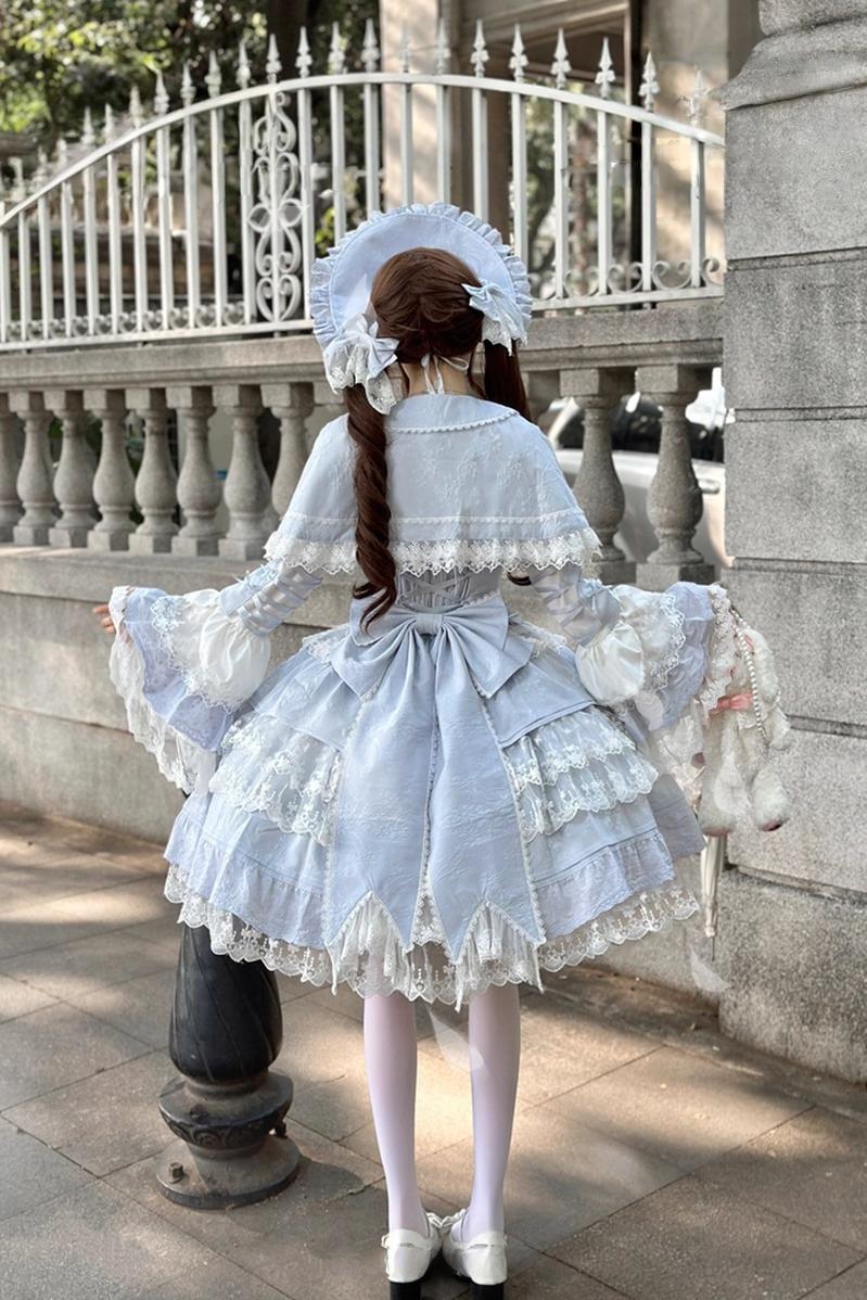 Peach Bunny - Sakura Love - Sweet Lolita Cloak, Detachable Bow