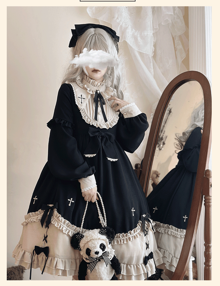 Niu Niu~Plus Size OP Dress Vintage Lolita Winter Dress   
