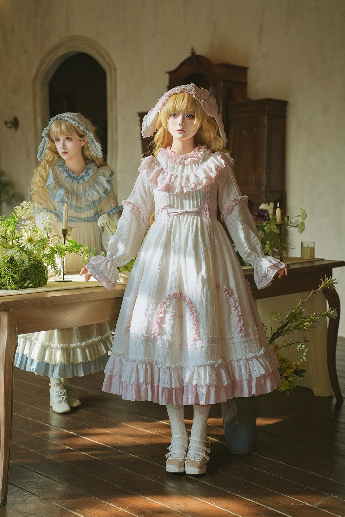 Lilian - Classic Lolita Doll-like Dress, Bunny Ear Hairband 44881:825402