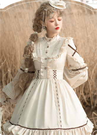 ChunLv Lolita~Shepherdess~Long Sleeve Country Lolita Princess Dress   